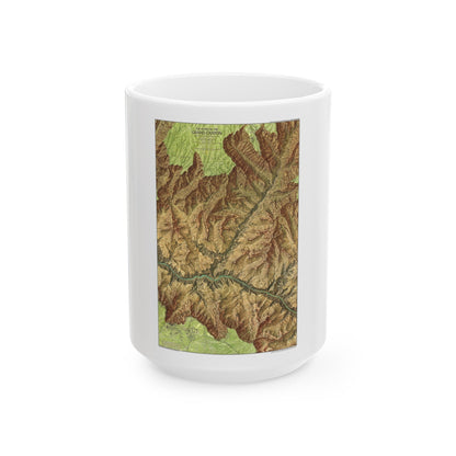 USA - Grand Canyon National Park, Arizona (1978) (Map) White Coffee Mug-15oz-The Sticker Space