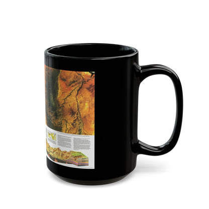 USA - Grand Canyon of the Colorado (1978) (Map) Black Coffee Mug-The Sticker Space