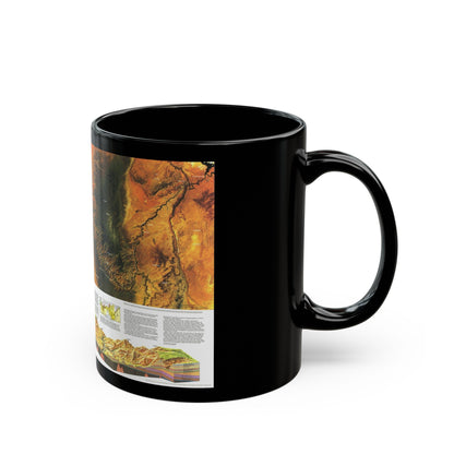 USA - Grand Canyon of the Colorado (1978) (Map) Black Coffee Mug-The Sticker Space