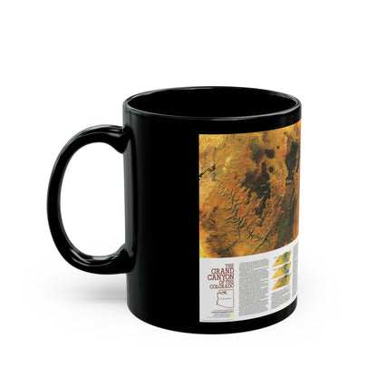 USA - Grand Canyon of the Colorado (1978) (Map) Black Coffee Mug-The Sticker Space