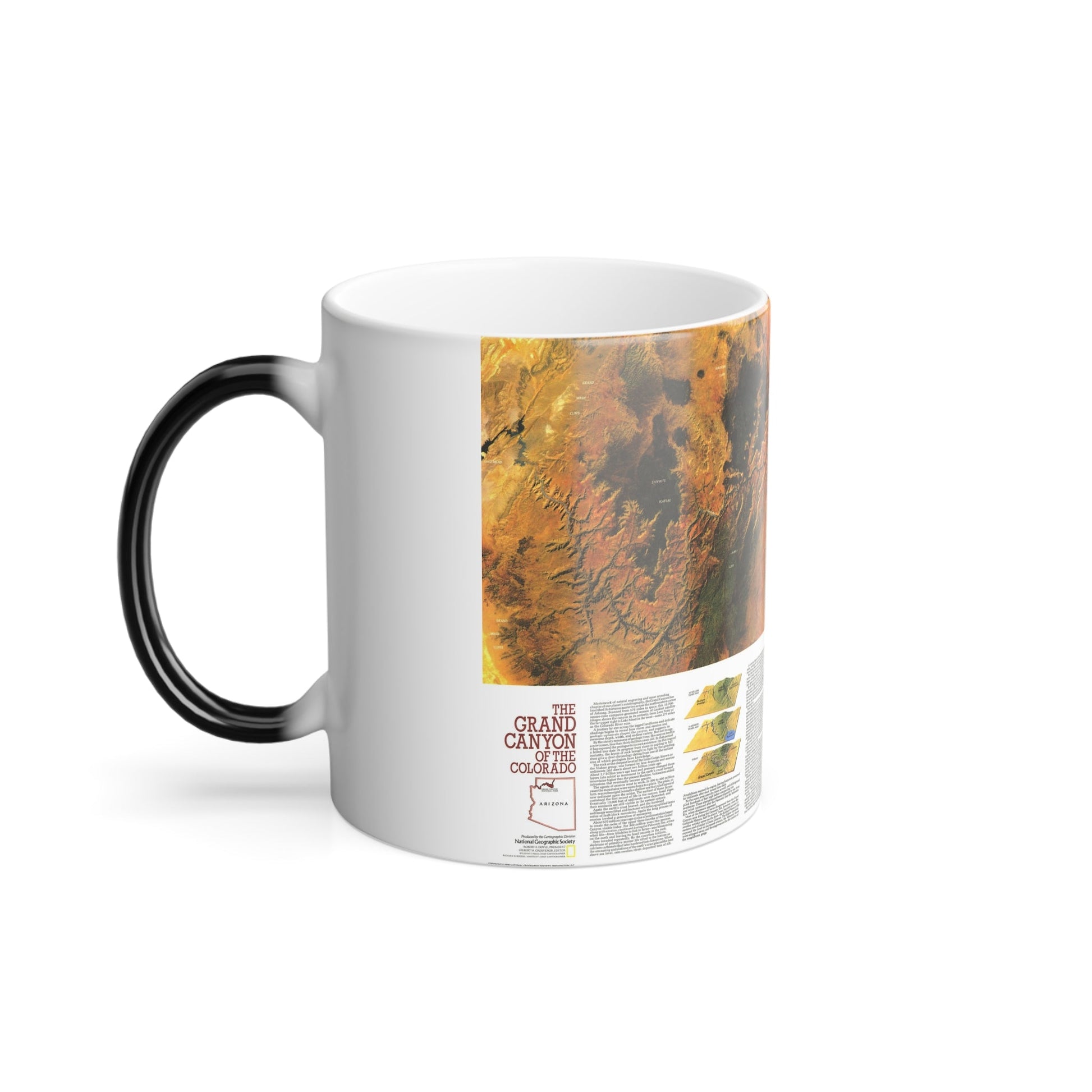 USA - Grand Canyon of the Colorado (1978) (Map) Color Changing Mug 11oz-11oz-The Sticker Space