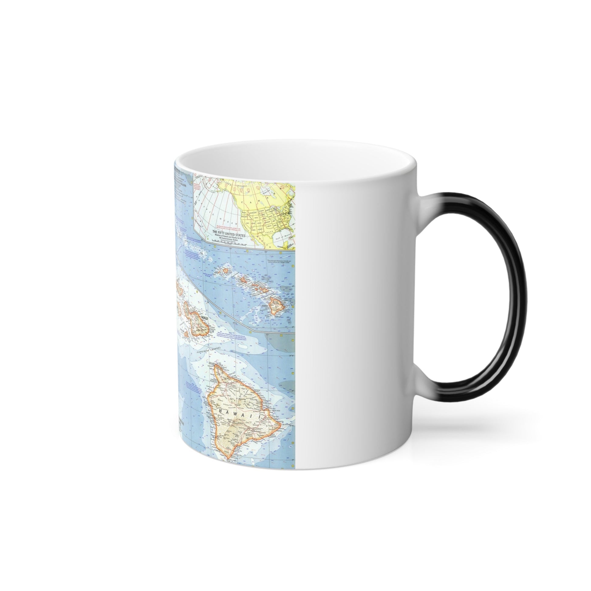 USA - Hawaii (1960) (Map) Color Changing Mug 11oz-11oz-The Sticker Space