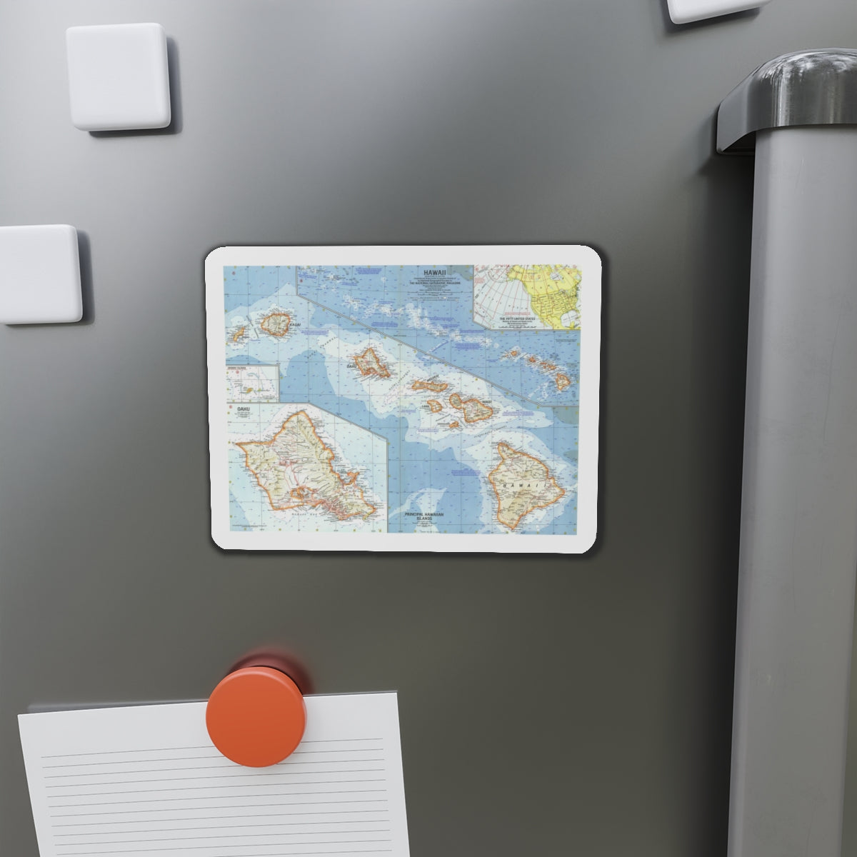 USA - Hawaii (1960) (Map) Refrigerator Magnet-The Sticker Space