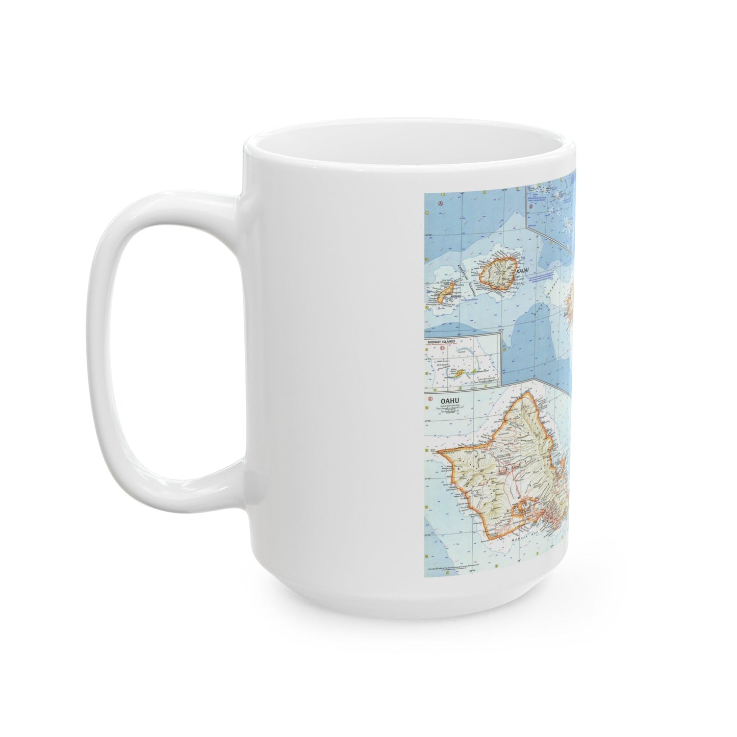 USA - Hawaii (1960) (Map) White Coffee Mug-The Sticker Space