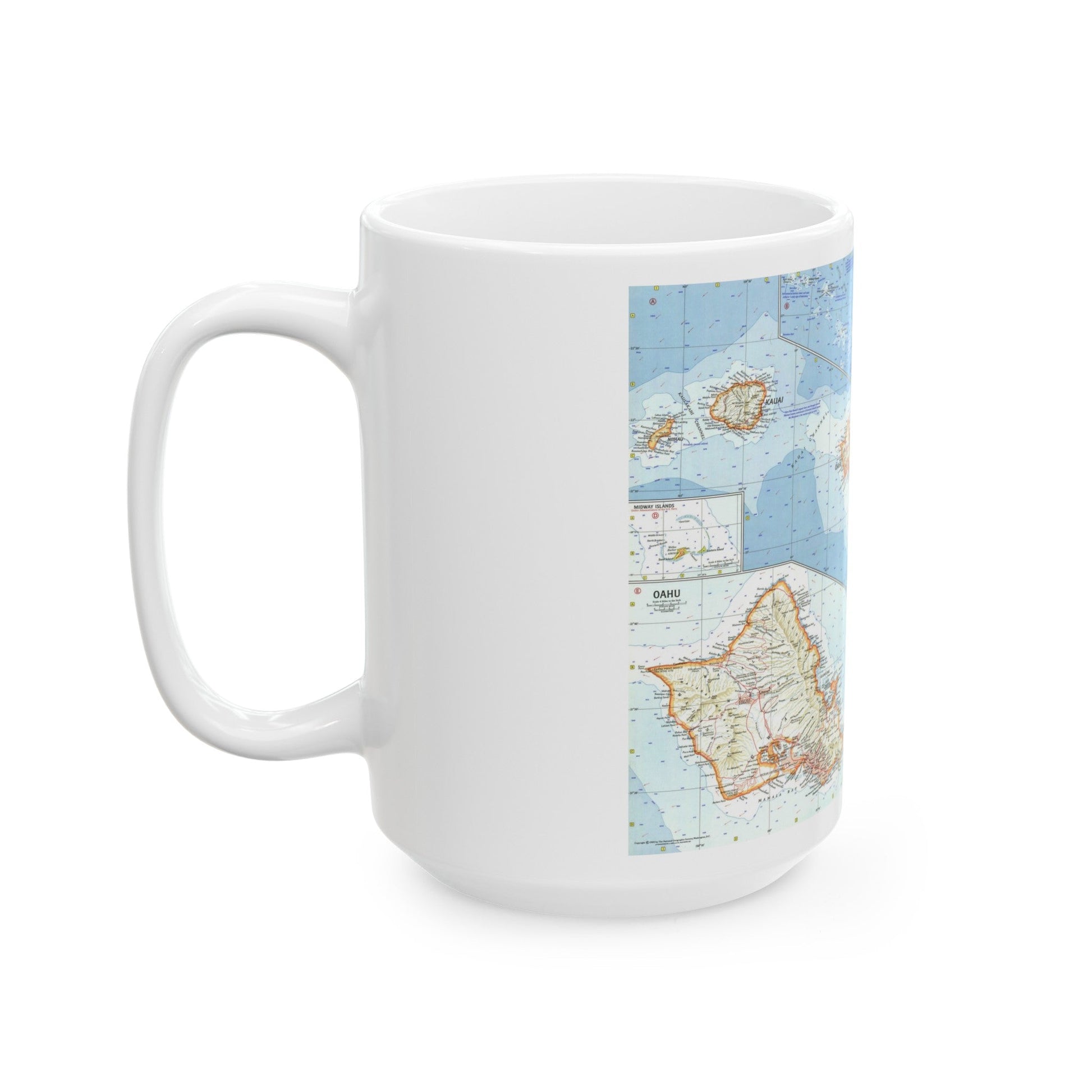 USA - Hawaii (1960) (Map) White Coffee Mug-The Sticker Space