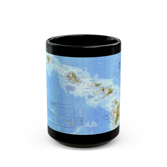 USA - Hawaii (1976) (Map) Black Coffee Mug-15oz-The Sticker Space