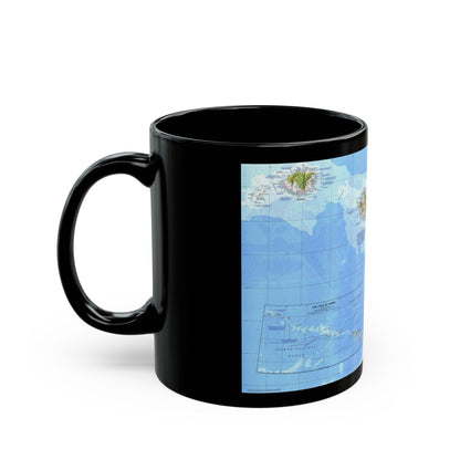 USA - Hawaii (1976) (Map) Black Coffee Mug-The Sticker Space