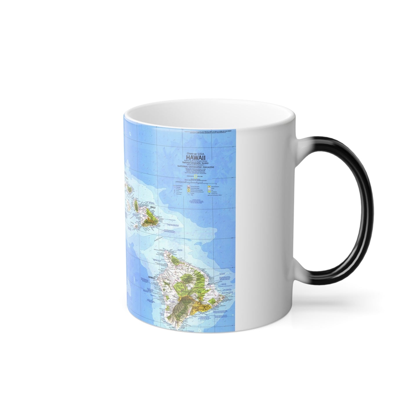 USA - Hawaii (1976) (Map) Color Changing Mug 11oz-11oz-The Sticker Space