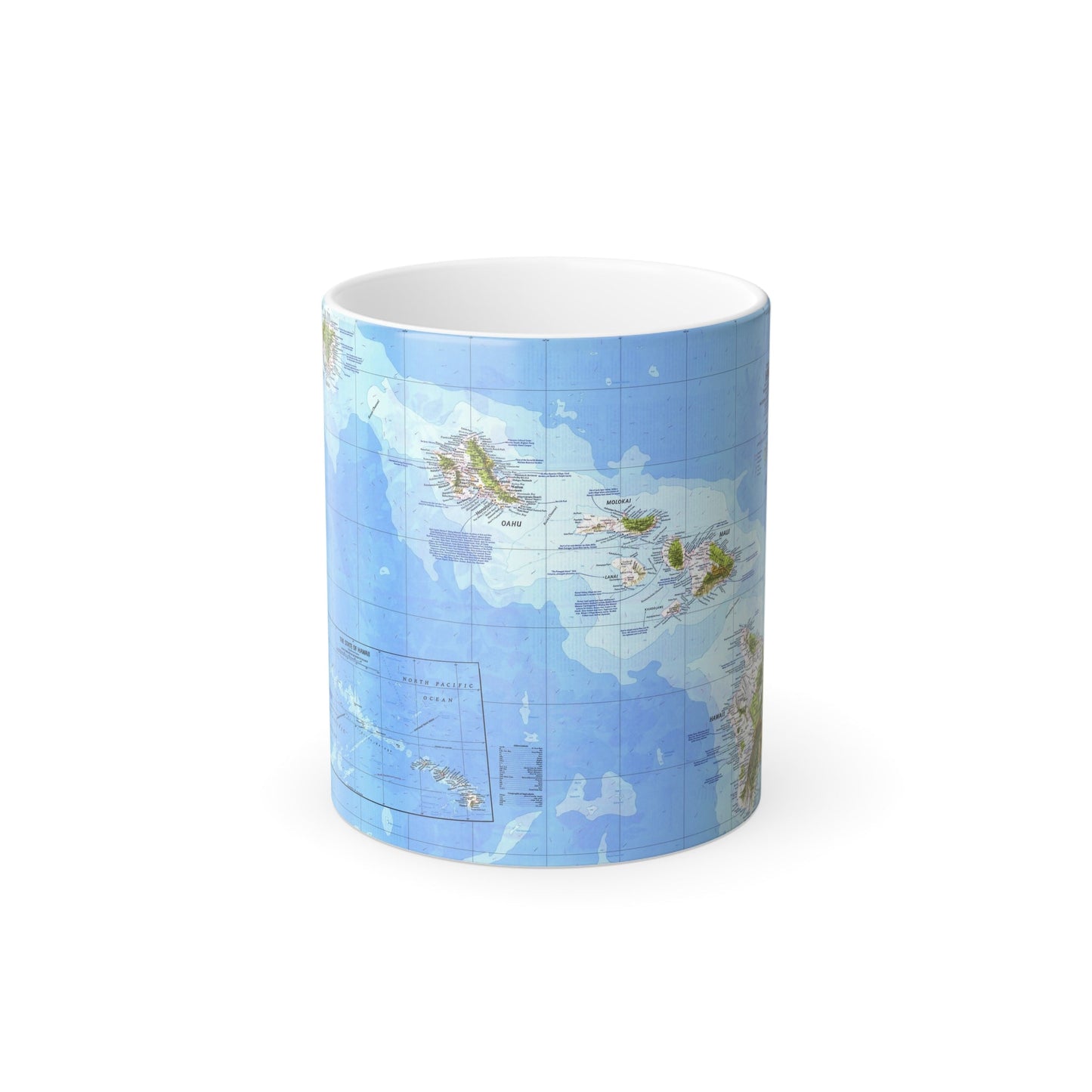 USA - Hawaii (1976) (Map) Color Changing Mug 11oz-11oz-The Sticker Space