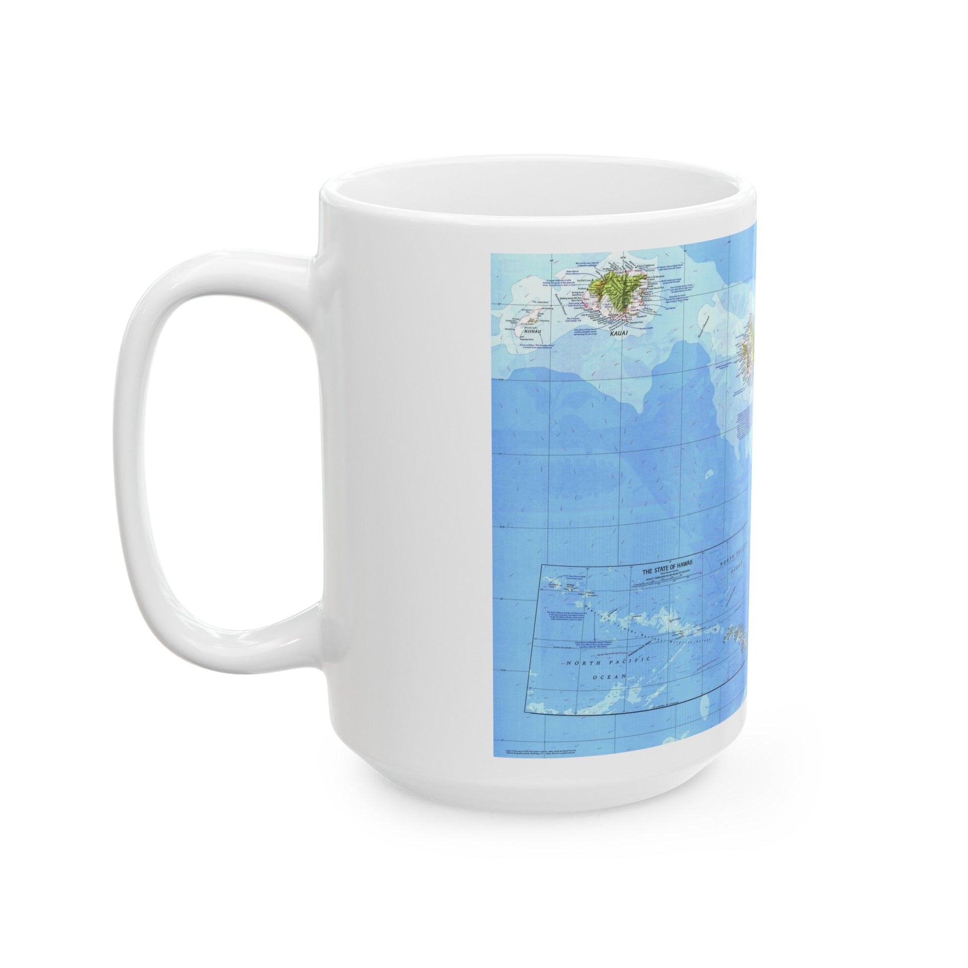 USA - Hawaii (1976) (Map) White Coffee Mug-The Sticker Space