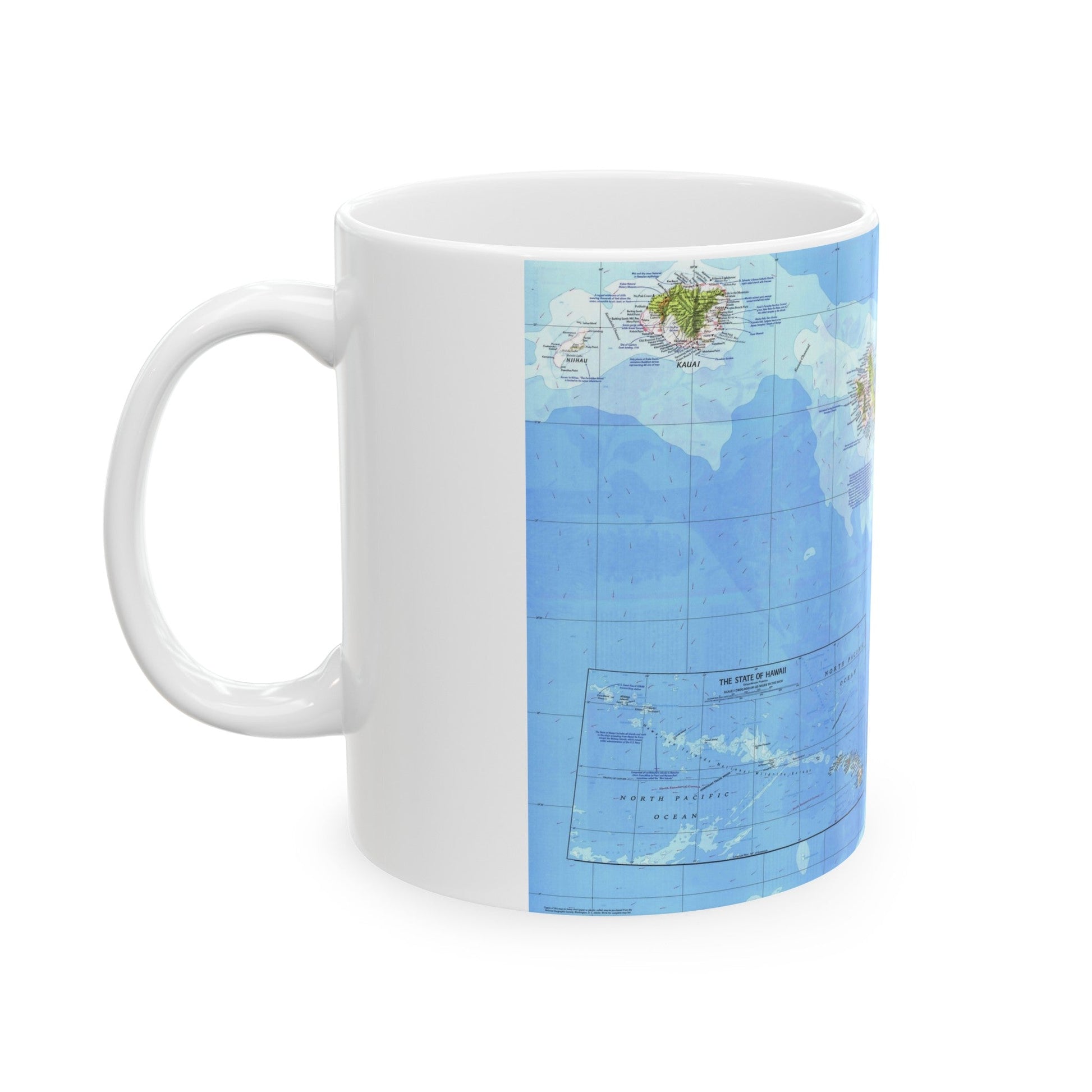 USA - Hawaii (1976) (Map) White Coffee Mug-The Sticker Space