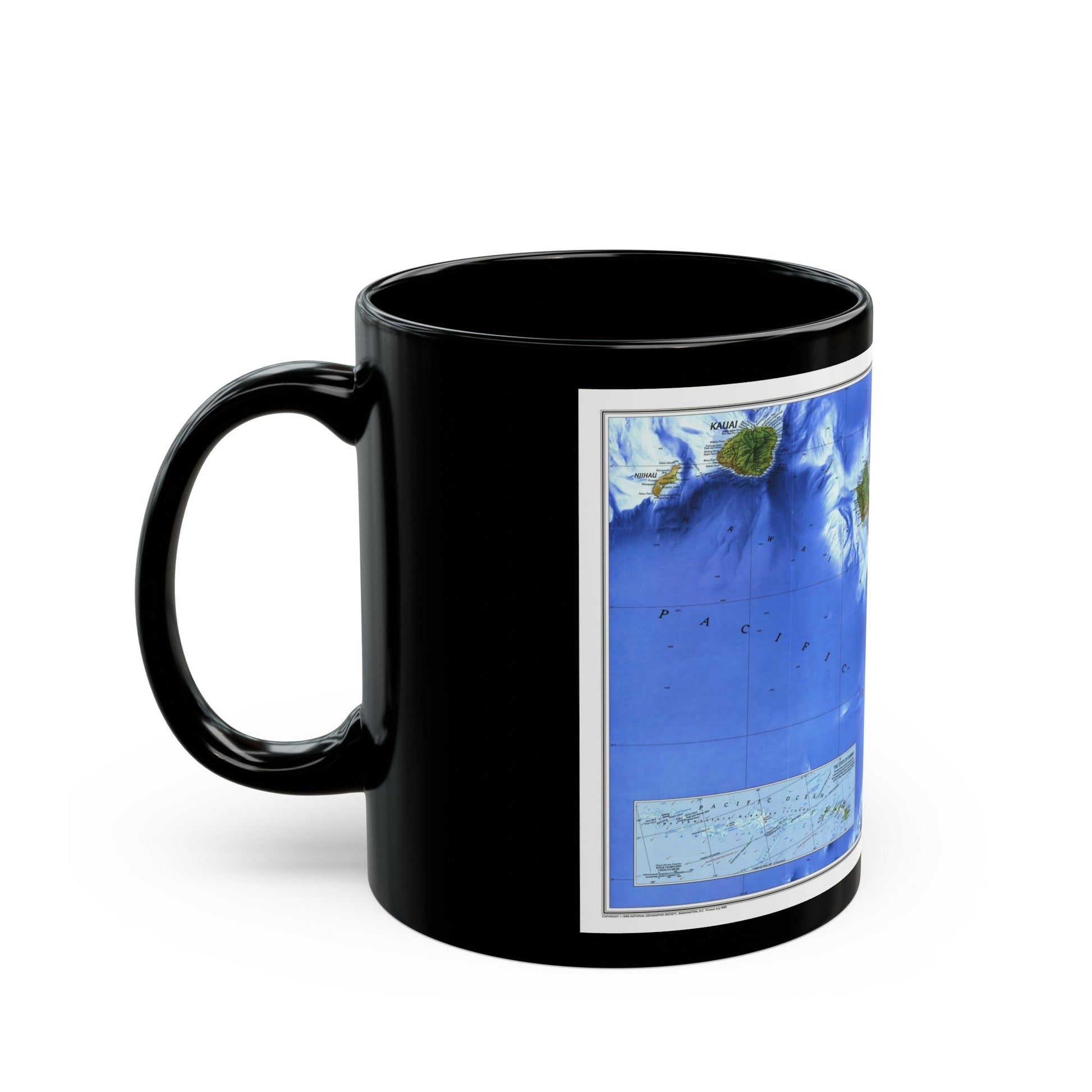 USA - Hawaii (1995) (Map) Black Coffee Mug-The Sticker Space