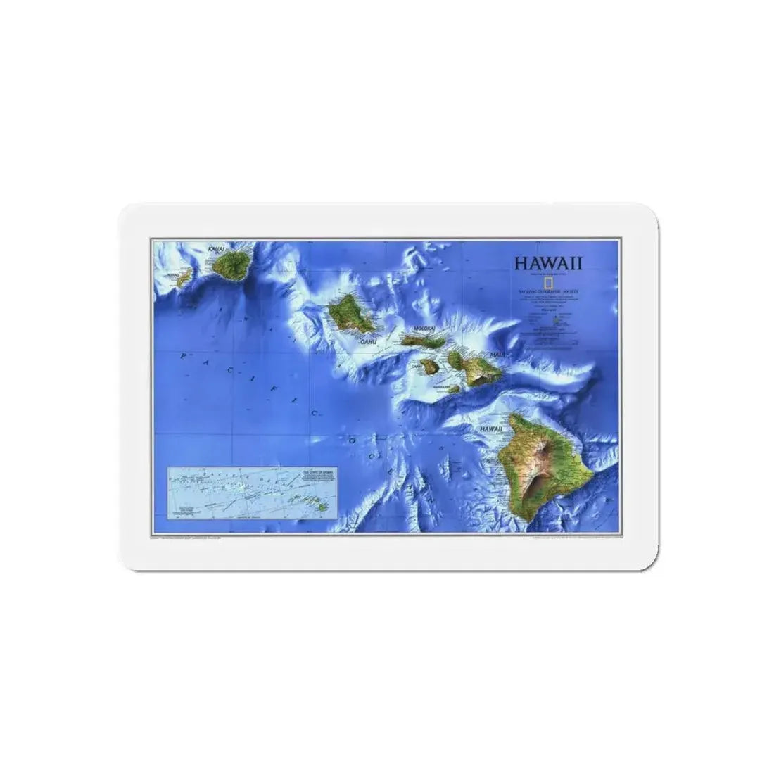 USA - Hawaii (1995) (Map) Refrigerator Magnet 6 Inch - The Sticker Space