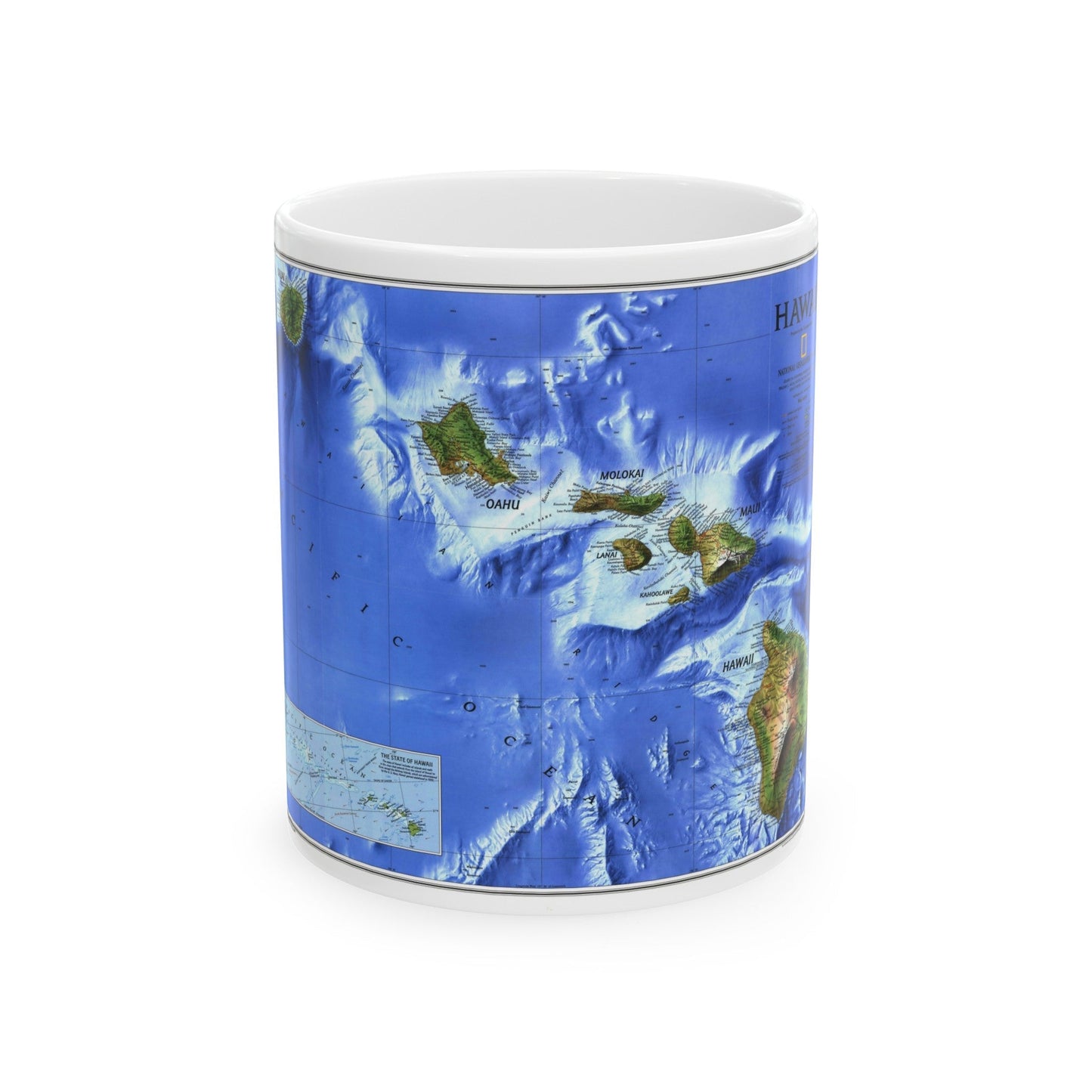 USA - Hawaii (1995) (Map) White Coffee Mug-11oz-The Sticker Space