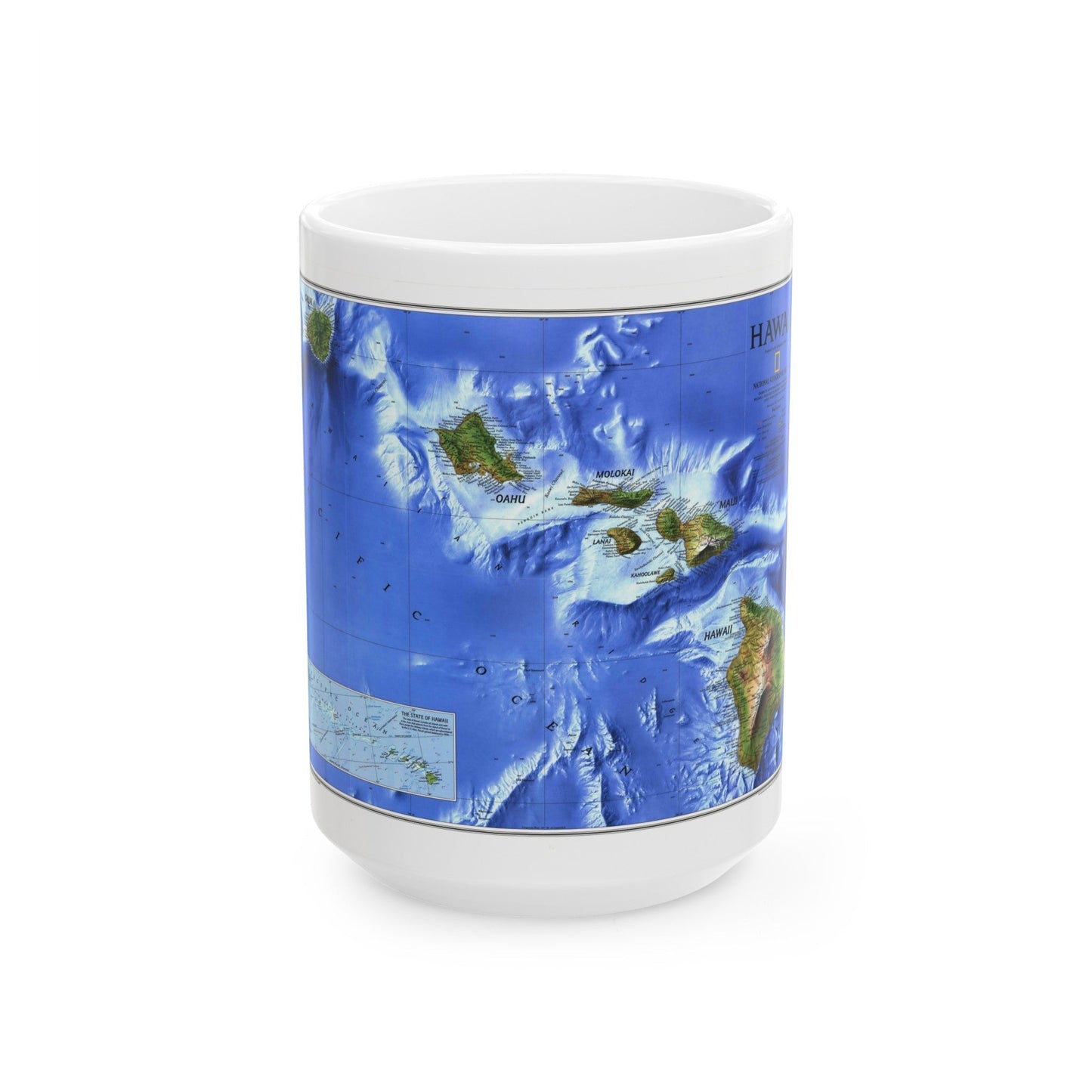 USA - Hawaii (1995) (Map) White Coffee Mug-15oz-The Sticker Space