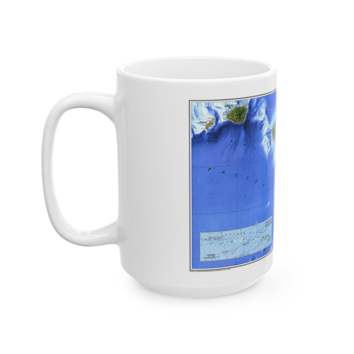 USA - Hawaii (1995) (Map) White Coffee Mug-The Sticker Space