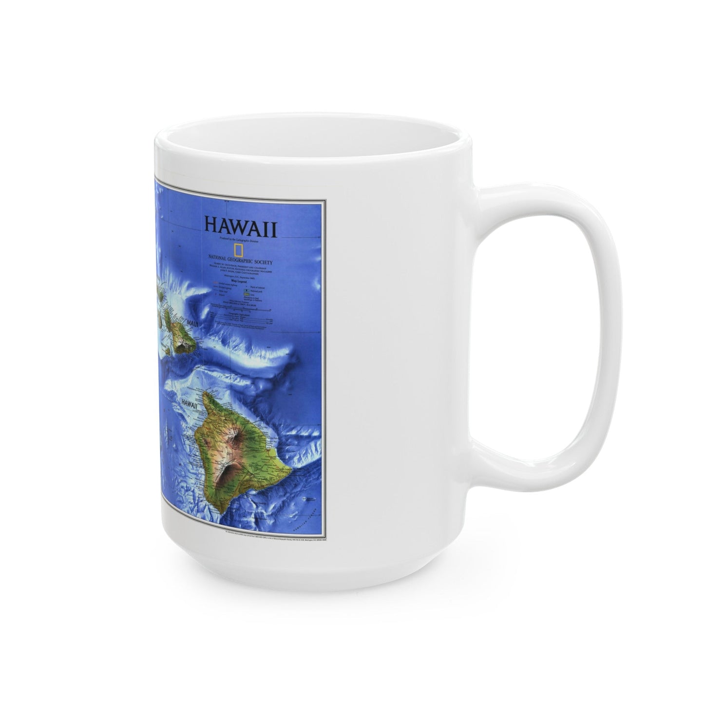 USA - Hawaii (1995) (Map) White Coffee Mug-The Sticker Space