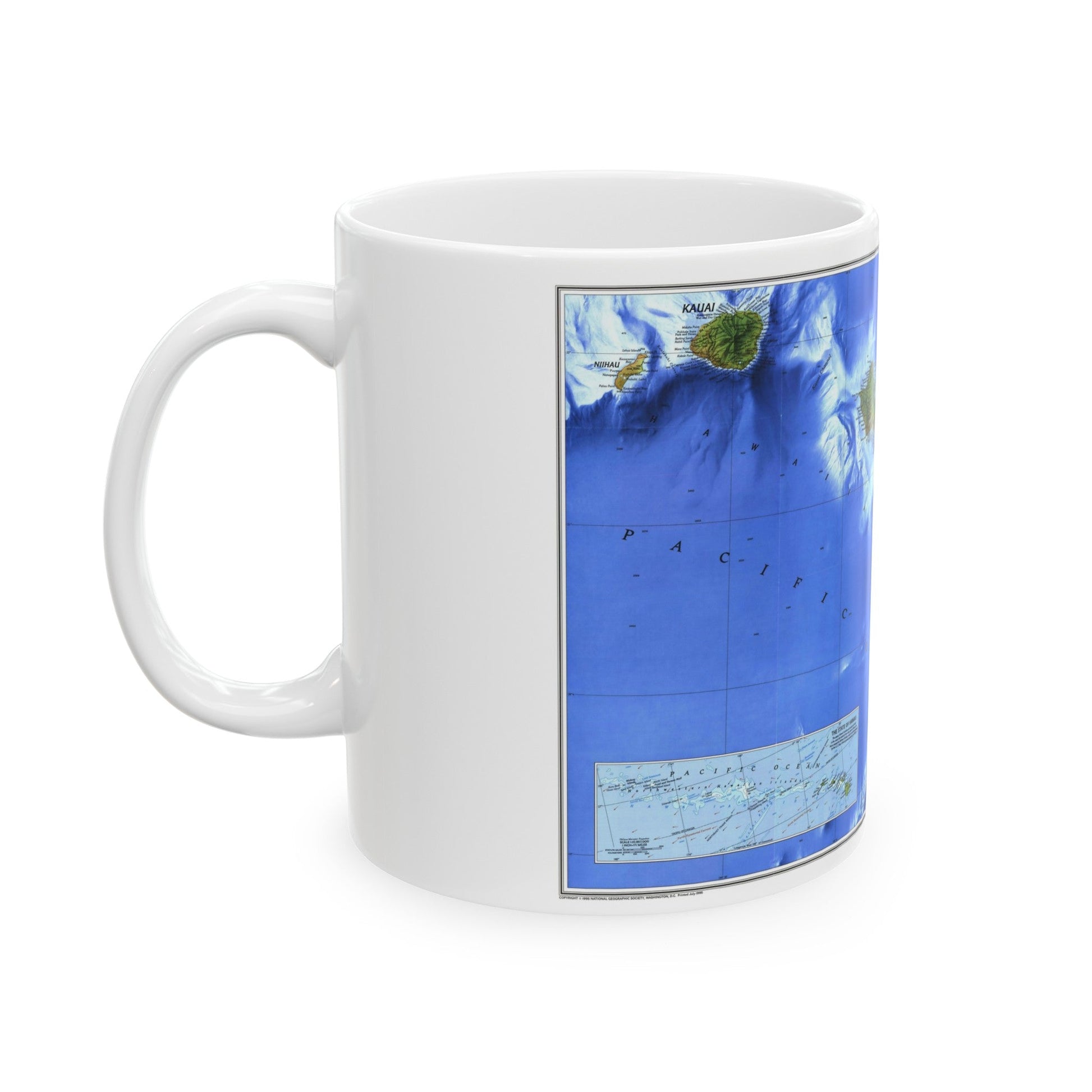 USA - Hawaii (1995) (Map) White Coffee Mug-The Sticker Space