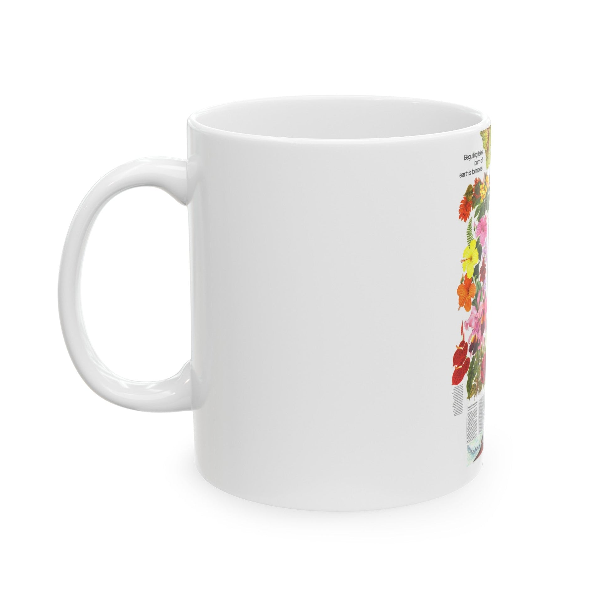 USA - Hawaii, Beguiling Isles (1976) (Map) White Coffee Mug-The Sticker Space