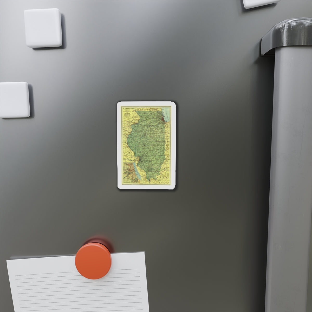 USA - Illinois (1931) (Map) Refrigerator Magnet-The Sticker Space