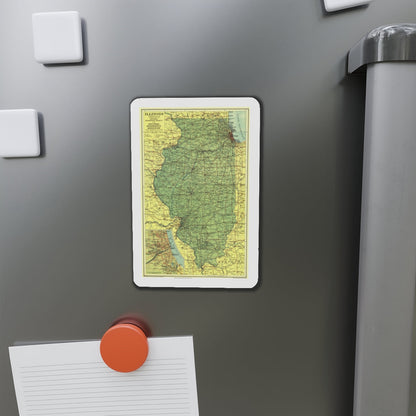 USA - Illinois (1931) (Map) Refrigerator Magnet-The Sticker Space