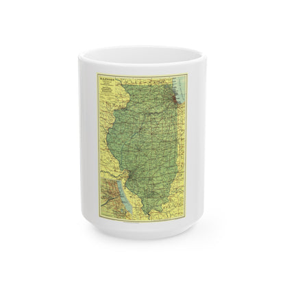 USA - Illinois (1931) (Map) White Coffee Mug-15oz-The Sticker Space