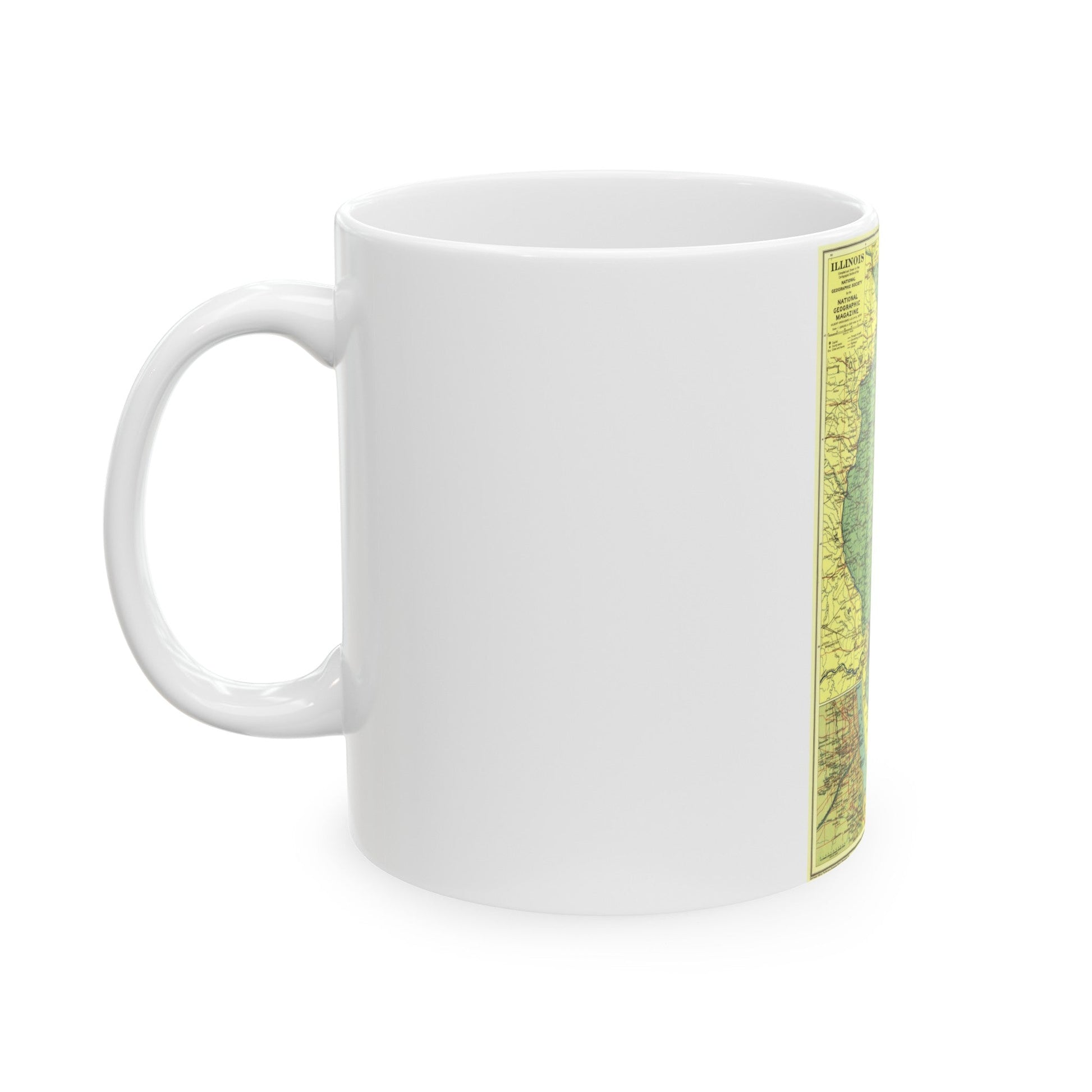 USA - Illinois (1931) (Map) White Coffee Mug-The Sticker Space