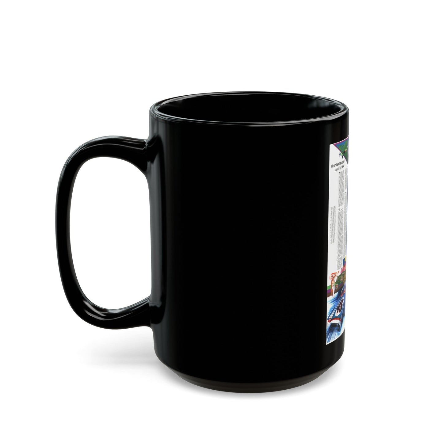 USA - Illinois, Indiana, Ohio, Kentucky 2 (1977) (Map) Black Coffee Mug-The Sticker Space