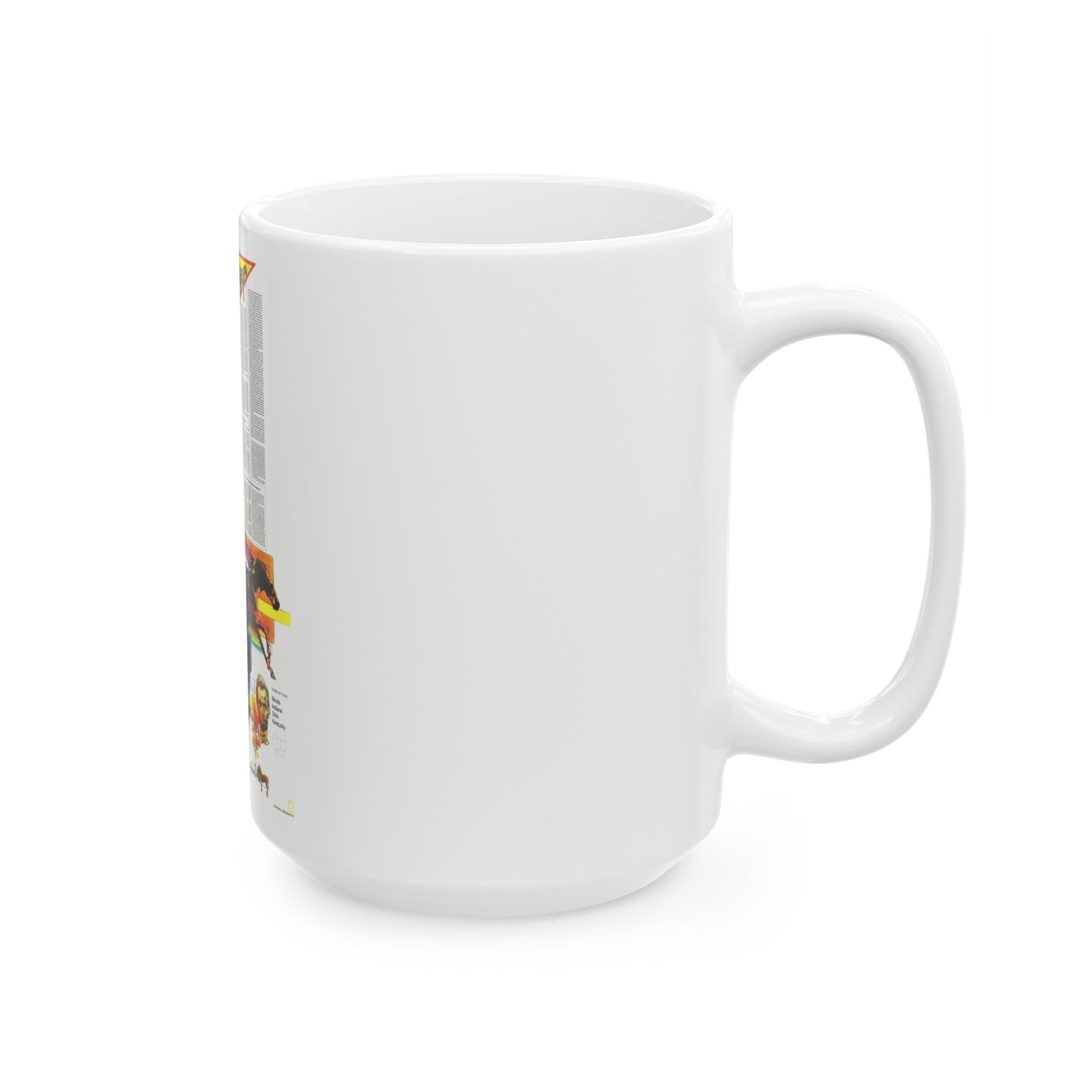 USA - Illinois, Indiana, Ohio, Kentucky 2 (1977) (Map) White Coffee Mug-The Sticker Space