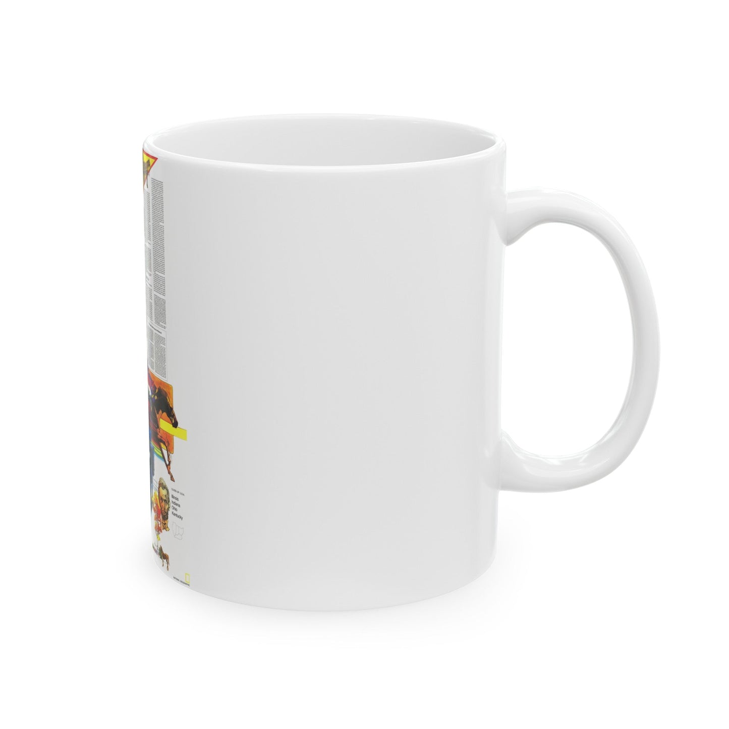 USA - Illinois, Indiana, Ohio, Kentucky 2 (1977) (Map) White Coffee Mug-The Sticker Space