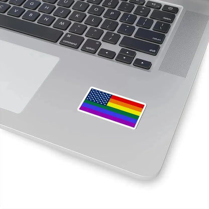 USA Lesbian Gay Bisexual Transgender flag (United States) STICKER Vinyl Kiss-Cut Decal - The Sticker Space