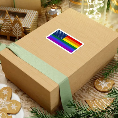 USA Lesbian Gay Bisexual Transgender flag (United States) STICKER Vinyl Kiss-Cut Decal - The Sticker Space