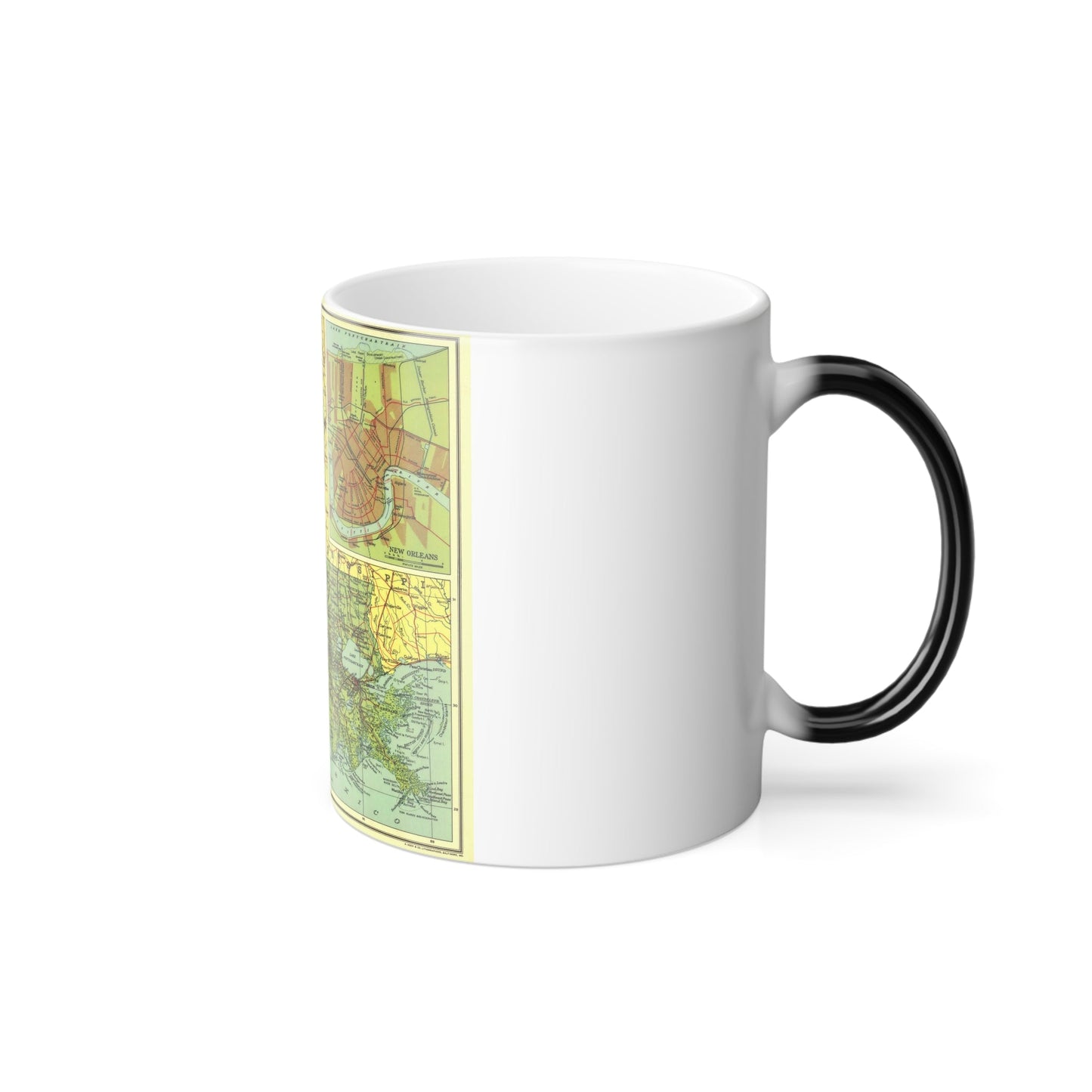 USA - Louisiana (1930) (Map) Color Changing Mug 11oz-11oz-The Sticker Space