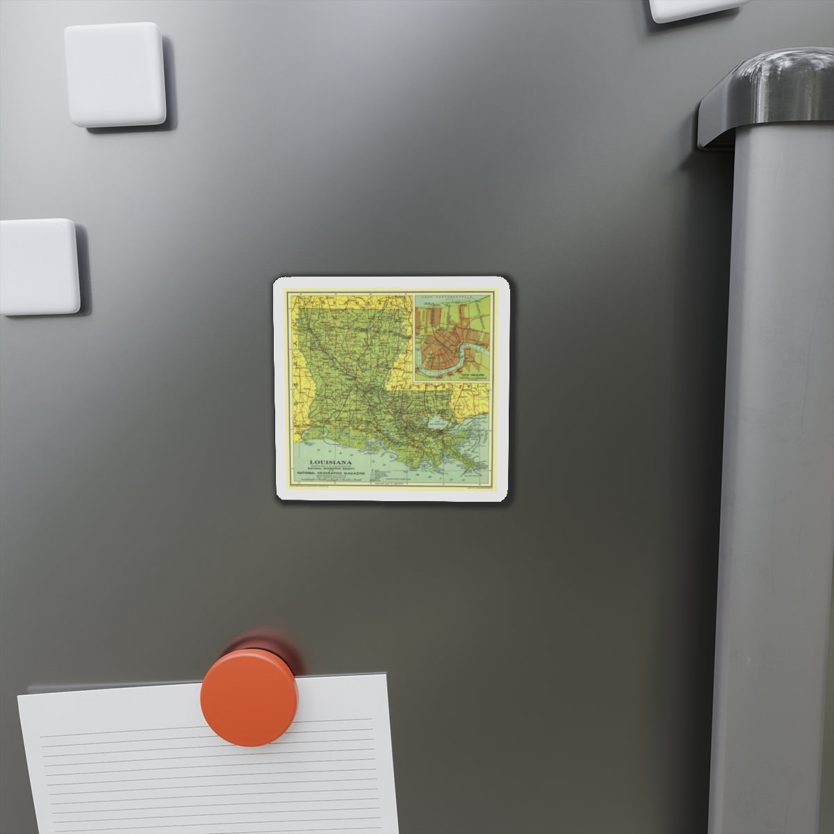 USA - Louisiana (1930) (Map) Refrigerator Magnet-The Sticker Space