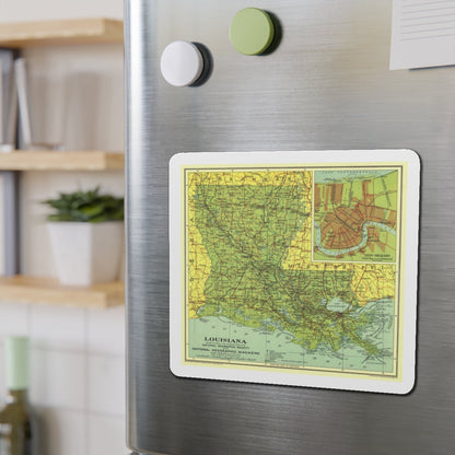 USA - Louisiana (1930) (Map) Refrigerator Magnet-The Sticker Space