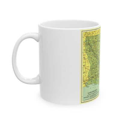 USA - Louisiana (1930) (Map) White Coffee Mug-The Sticker Space