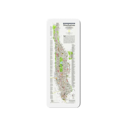 USA - Manhattan (1990) (Map) Refrigerator Magnet 5 Inch - The Sticker Space