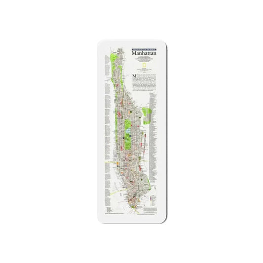 USA - Manhattan (1990) (Map) Refrigerator Magnet 6 Inch - The Sticker Space
