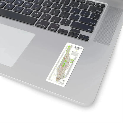 USA - Manhattan (1990) (Map) STICKER Vinyl Kiss-Cut Decal - The Sticker Space