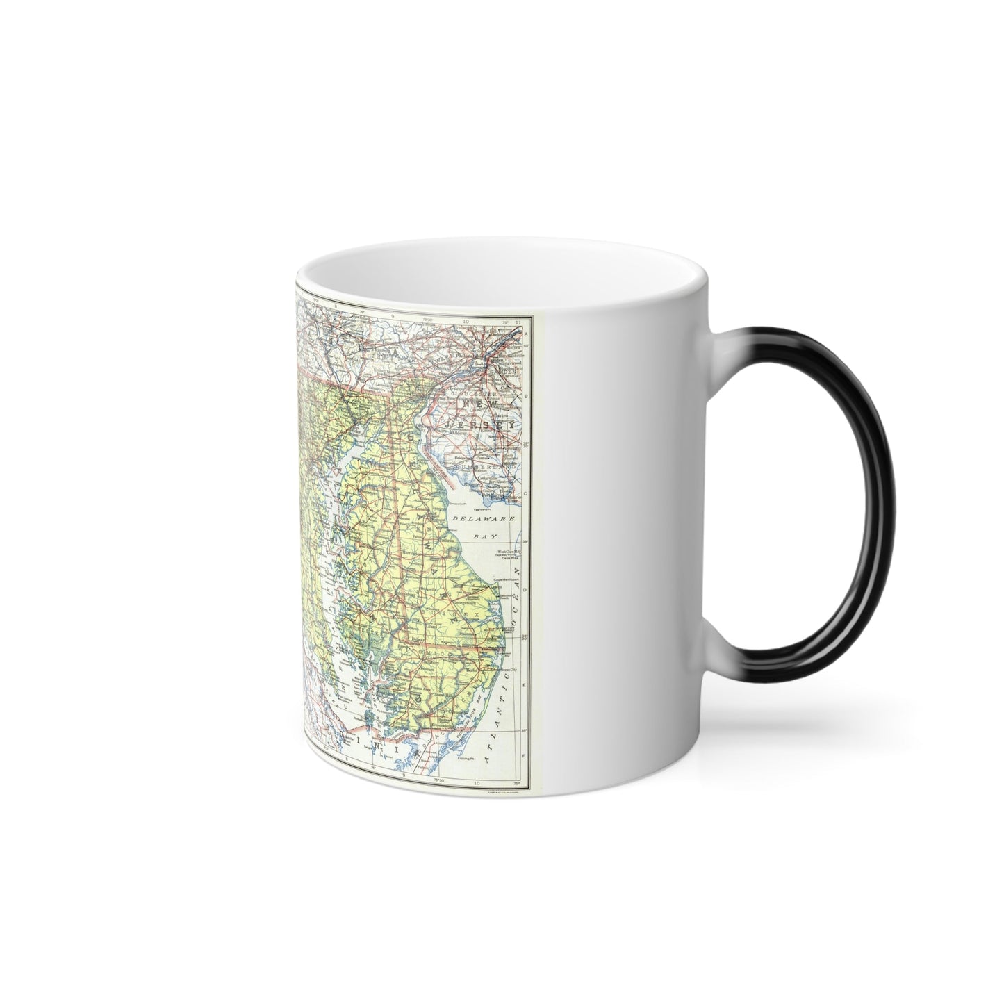 USA - Maryland, Delaware (1927) (Map) Color Changing Mug 11oz-11oz-The Sticker Space