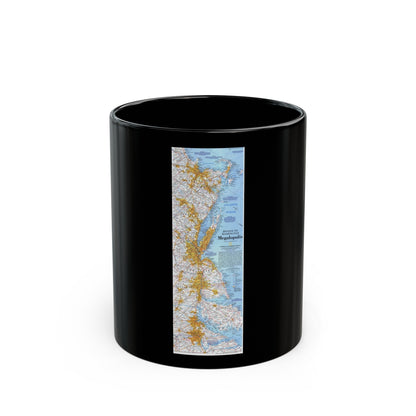 USA - Megalopolis- Boston to Washington (1994) (Map) Black Coffee Mug-11oz-The Sticker Space