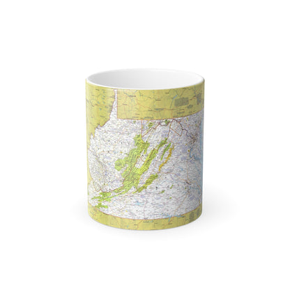 USA - Mid-Atlantic States 1 (1976) (Map) Color Changing Mug 11oz-11oz-The Sticker Space