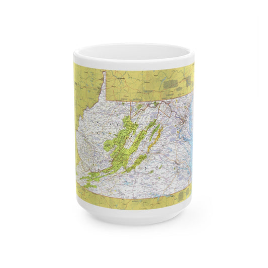 USA - Mid-Atlantic States 1 (1976) (Map) White Coffee Mug-15oz-The Sticker Space