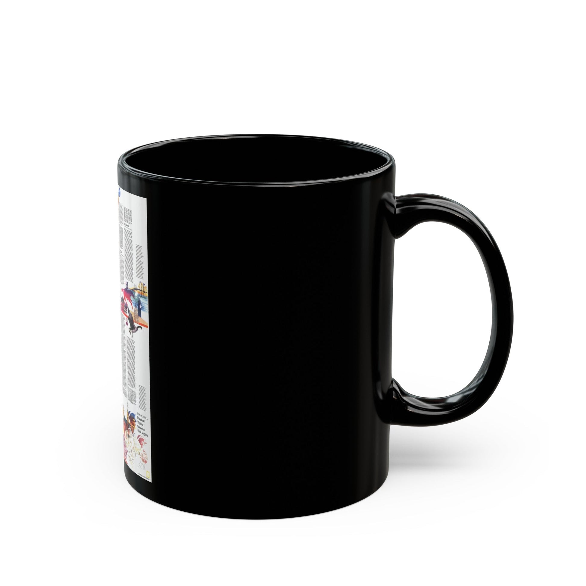 USA - Mid-Atlantic States 2 (1976) (Map) Black Coffee Mug-The Sticker Space