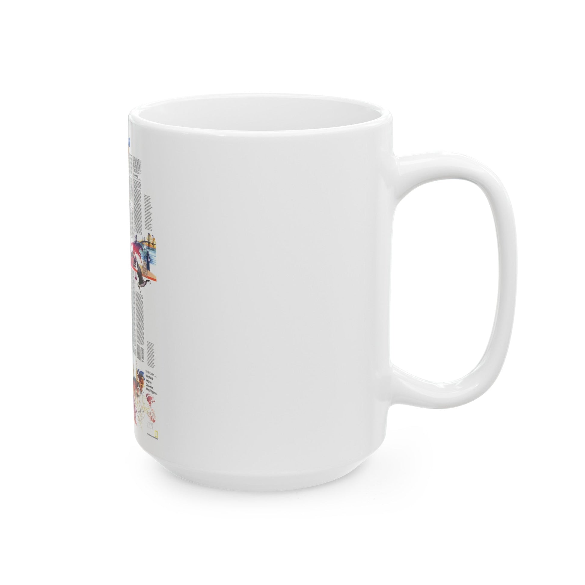 USA - Mid-Atlantic States 2 (1976) (Map) White Coffee Mug-The Sticker Space