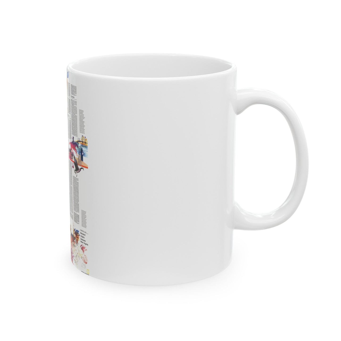 USA - Mid-Atlantic States 2 (1976) (Map) White Coffee Mug-The Sticker Space