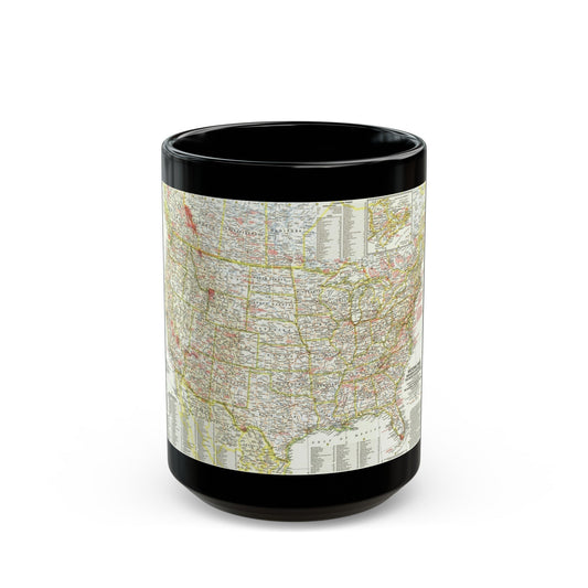 USA - National Parks and Historic Sites 1 (1958) (Map) Black Coffee Mug-15oz-The Sticker Space