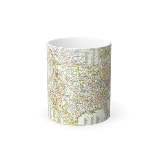 USA - National Parks and Historic Sites 1 (1958) (Map) Color Changing Mug 11oz-11oz-The Sticker Space