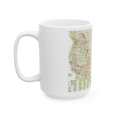 USA - National Parks and Historic Sites 1 (1958) (Map) White Coffee Mug-The Sticker Space