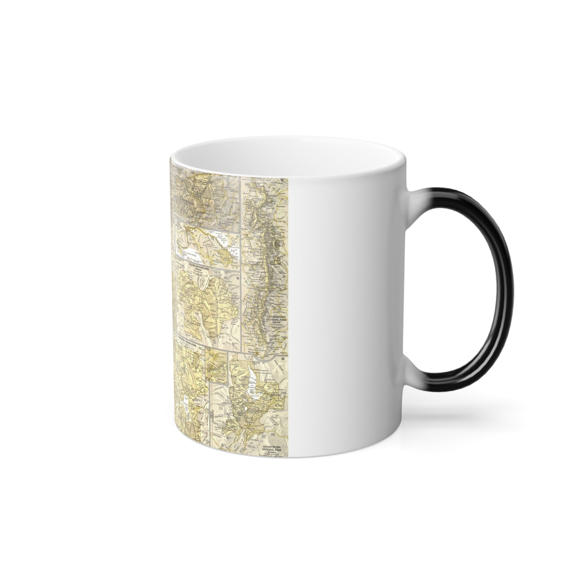 USA - National Parks and Historic Sites 2 (1958) (Map) Color Changing Mug 11oz-11oz-The Sticker Space